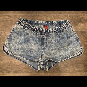 Denim Runner Style Shorts